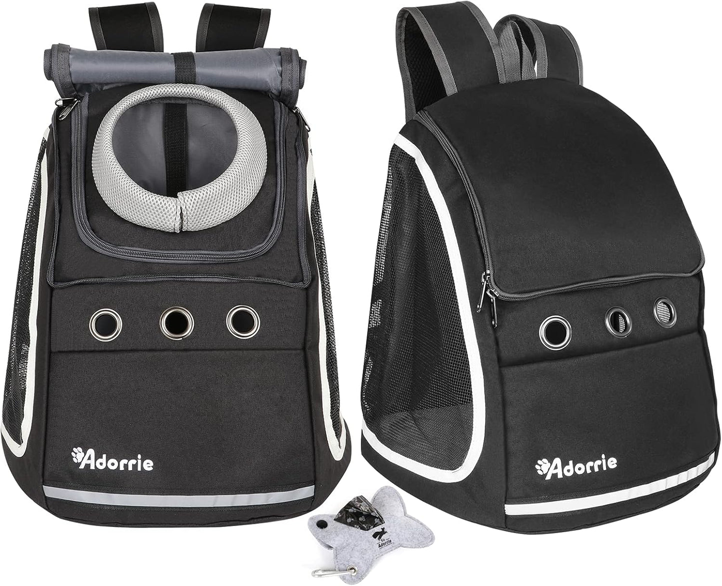 Multifunctional Pet Backpack Carrier for Small Dogs and Cats - Ideal for Hiking, Walking, Traveling, and Outdoor Activities (Black)