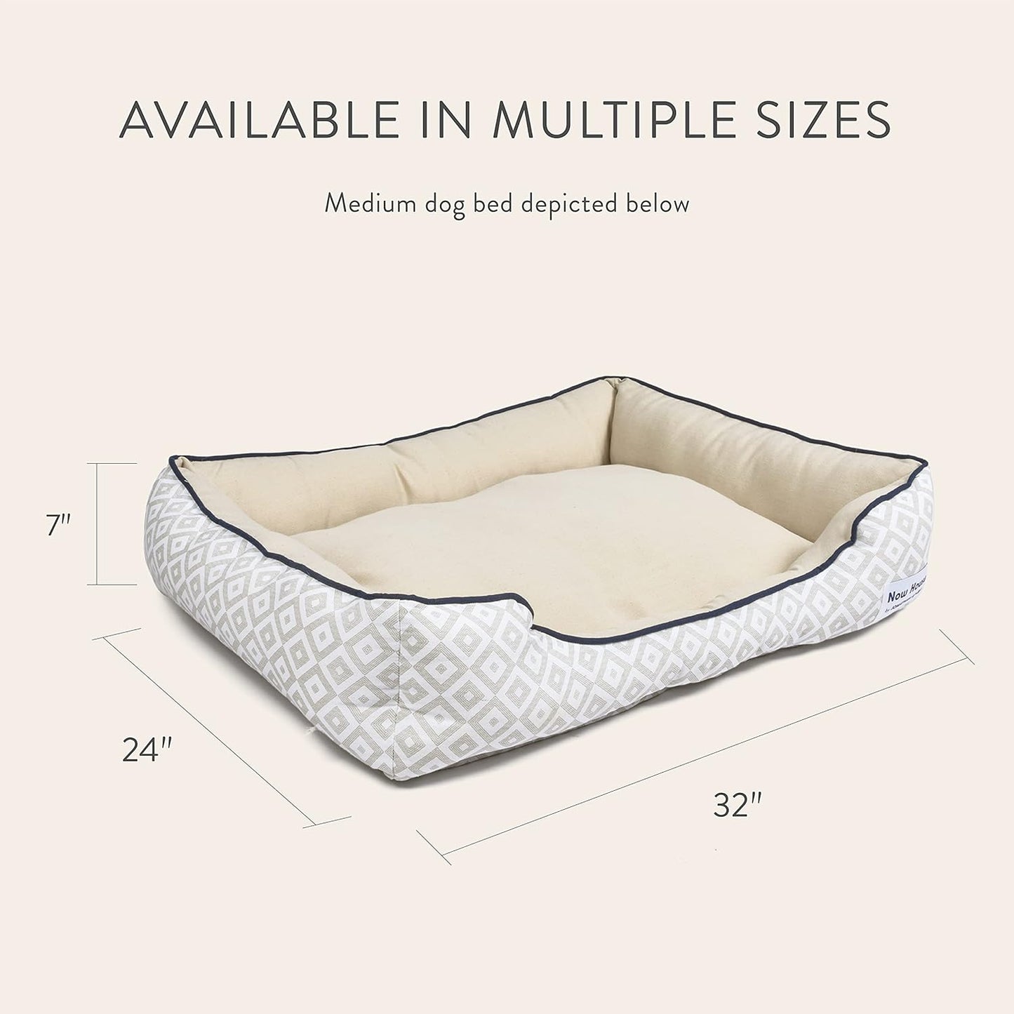 Now House for Pets by Grey Diamond Medium Washable Cuddler Dog Bed for Medium Breeds