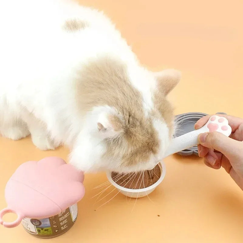Long-Handled Pet Food Spoon for Canned and Dry Food - Ideal for Cats and Dogs