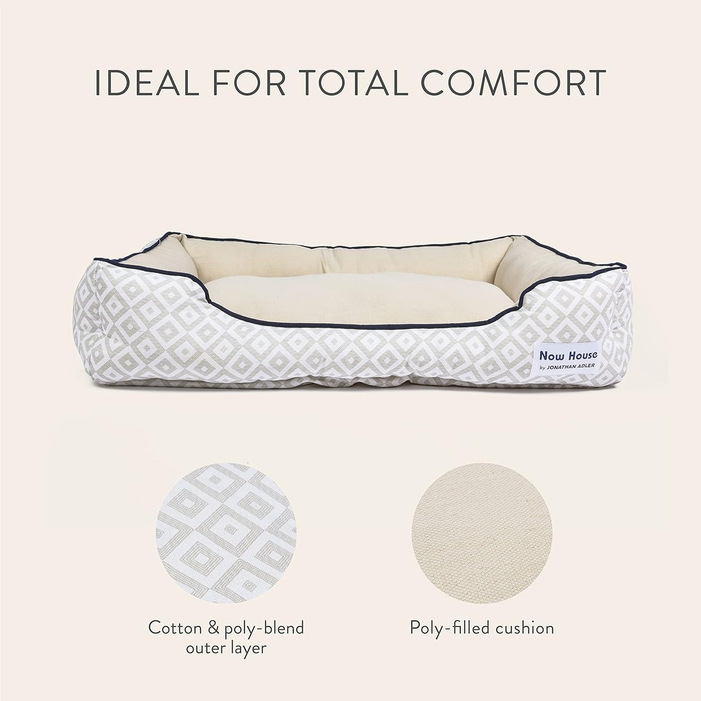 Now House for Pets by Grey Diamond Medium Washable Cuddler Dog Bed for Medium Breeds