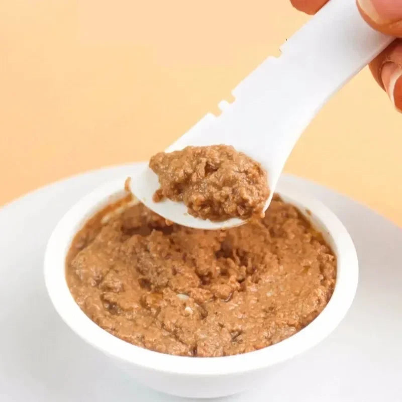 Long-Handled Pet Food Spoon for Canned and Dry Food - Ideal for Cats and Dogs