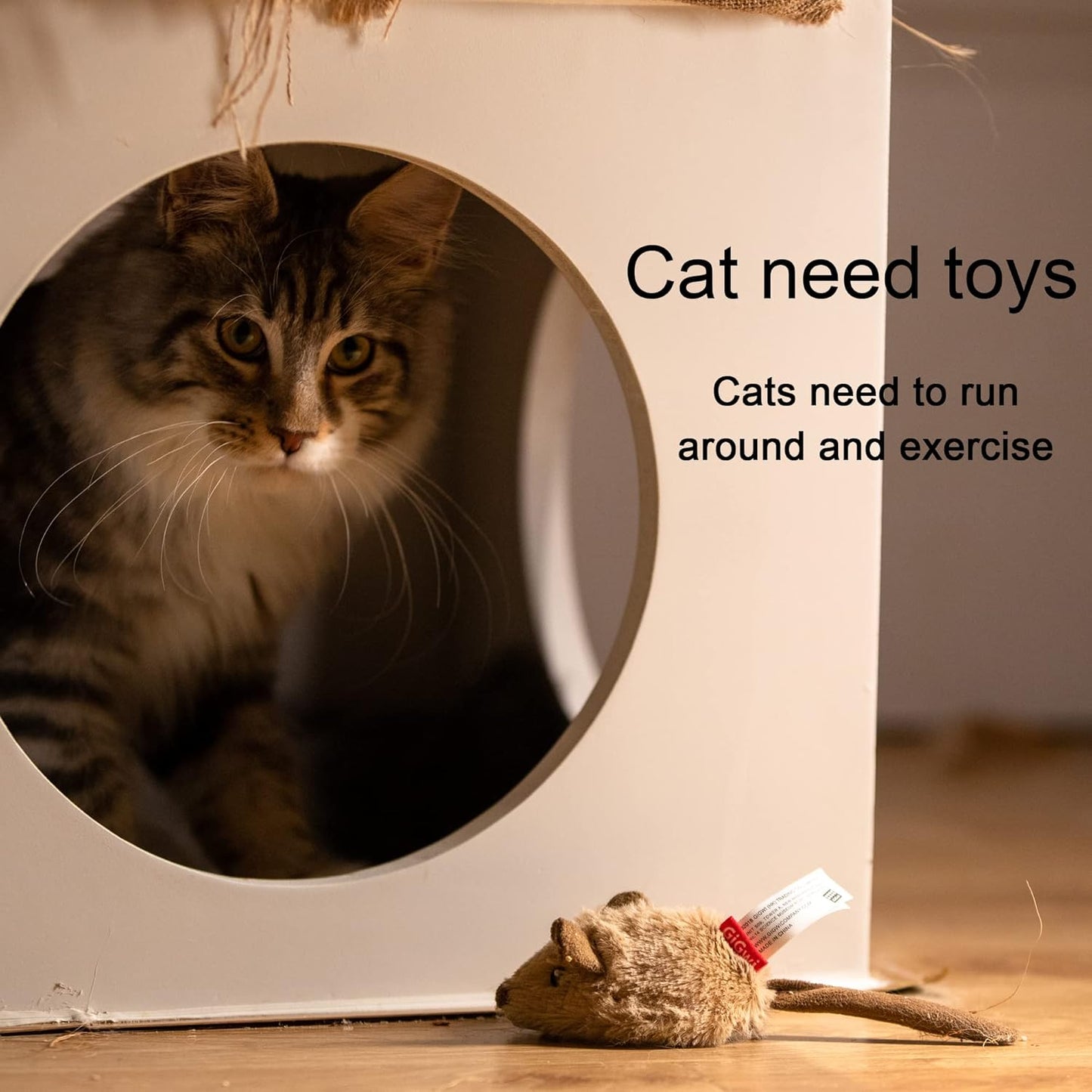 Interactive Automatic Cat Toy with Realistic Sounds - Electric Squeaky Mouse to Enhance Indoor Play and Alleviate Boredom
