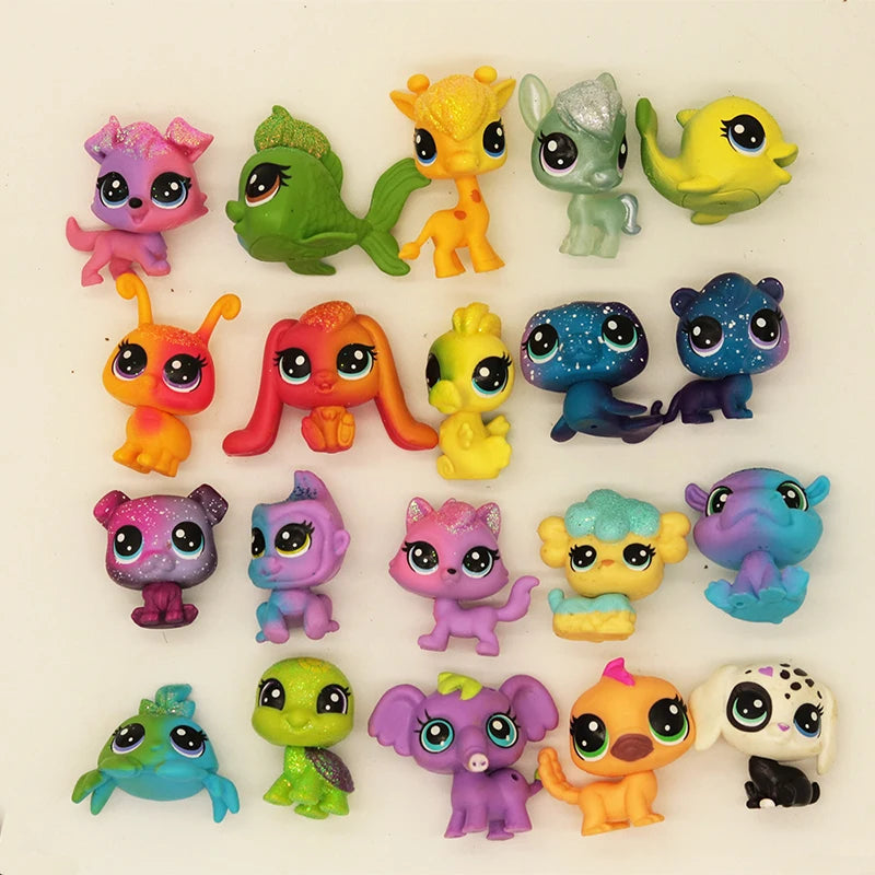 15-Piece Set of Classic Miniature Pet Toy Figures for Cats and Puppies
