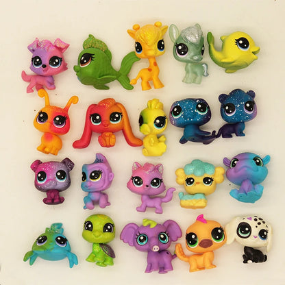 15-Piece Set of Classic Miniature Pet Toy Figures for Cats and Puppies