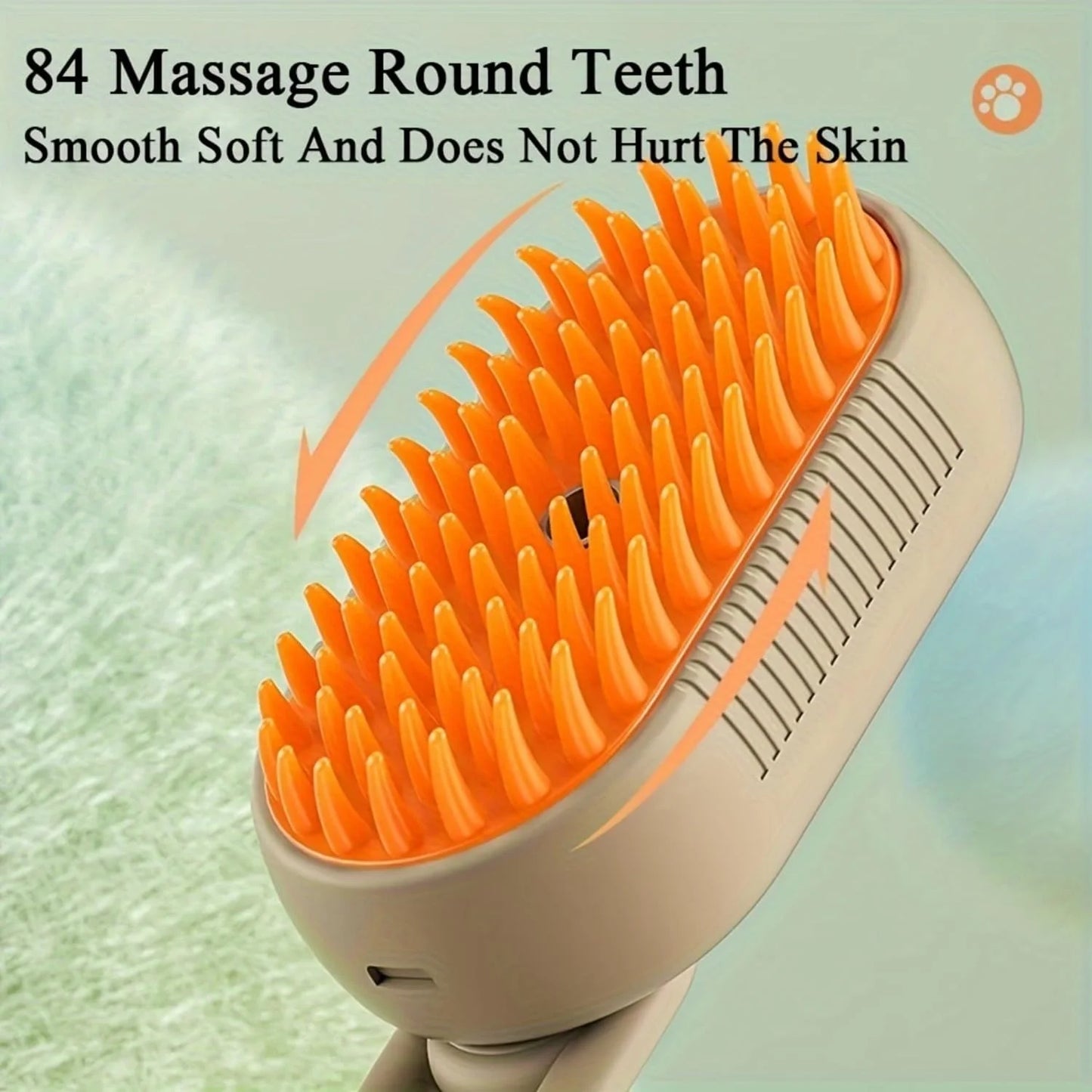 3-in-1 Cat Steam Brush and Defur Comb for Massaging and Grooming Shedding Pets, Suitable for Long and Short Hair Cats and Dogs