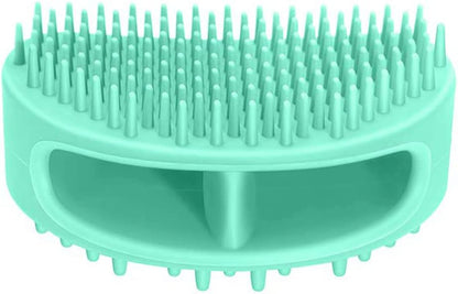 Professional Soft Silicone Pet Grooming Brush for Dogs and Cats - Versatile Bath and Massage Tool for All Coat Types, Teal