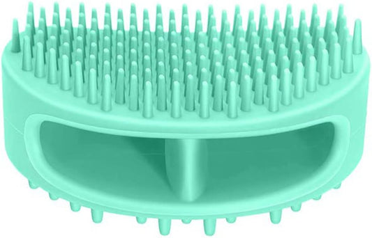Professional Soft Silicone Pet Grooming Brush for Dogs and Cats - Versatile Bath and Massage Tool for All Coat Types, Teal