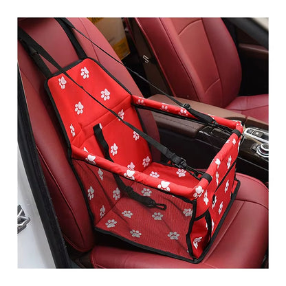 Premium Pet Dog Car Booster Seat with Safety Belt - Foldable Mesh Travel Basket for Dogs