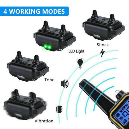 3000 FT Rechargeable Remote Dog Training Collar - Waterproof Shock Trainer