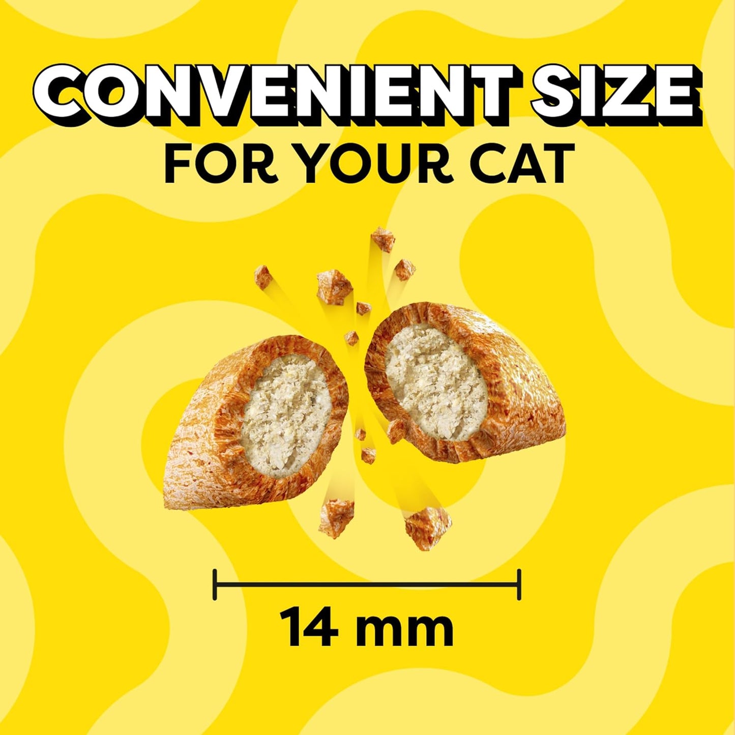 Jumbo Chicken Flavor Cat Treats, Crunchy and Soft, 2.5 Oz Pouch (Pack of 12)