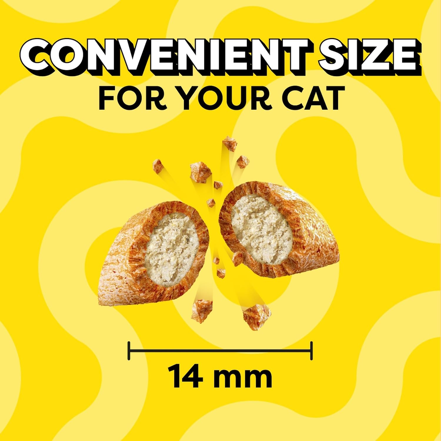 Jumbo Chicken Flavor Cat Treats, Crunchy and Soft, 2.5 Oz Pouch (Pack of 12)