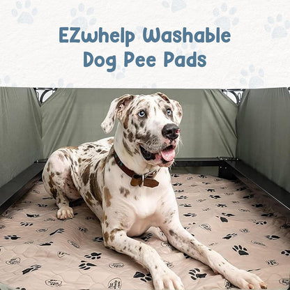 Reusable Dog Training Pads, Washable Waterproof Mats for Potty Training and Whelping, Rounded Corners, 16.5 x 19.5 Inches, Set of 2