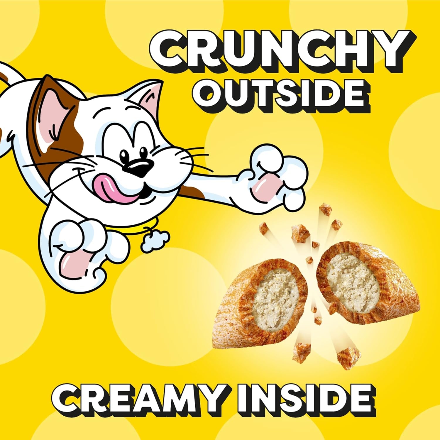 Jumbo Chicken Flavor Cat Treats, Crunchy and Soft, 2.5 Oz Pouch (Pack of 12)