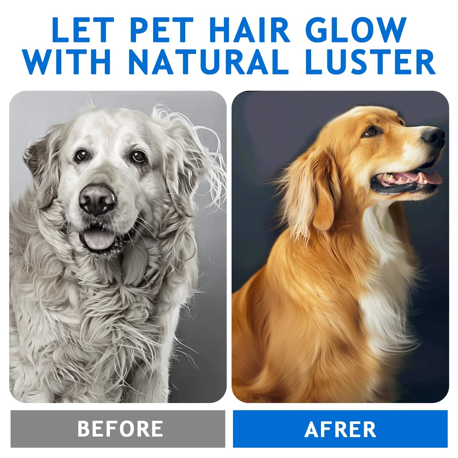 Professional Cat and Dog Steam Brush with Self-Cleaning Slicker for Effective Pet Hair Removal - Blue