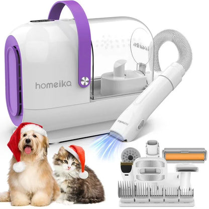 Homeika Professional Dog Grooming Kit: 3L Pet Hair Vacuum with 99% Suction Power, Silent Grooming Device, and Dog/Cat Hair Removal Brush