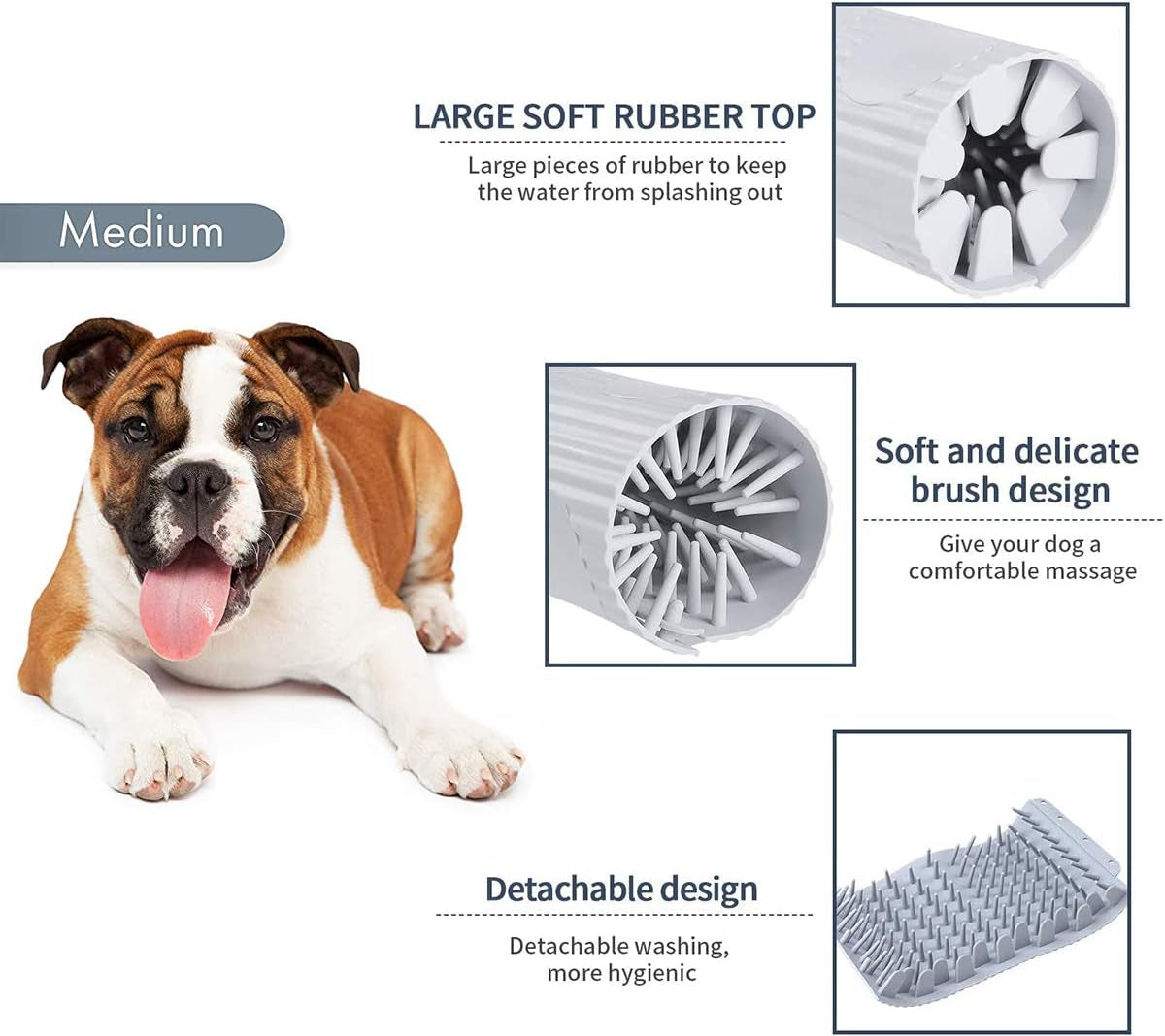 Portable Pet Foot Cleaning Cup for Small to Medium Dogs and Cats - Effective Mud Removal, Green Size L