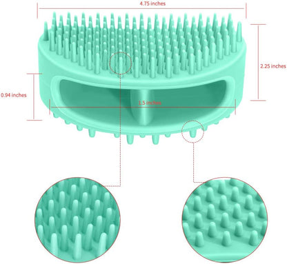 Professional Soft Silicone Pet Grooming Brush for Dogs and Cats - Versatile Bath and Massage Tool for All Coat Types, Teal