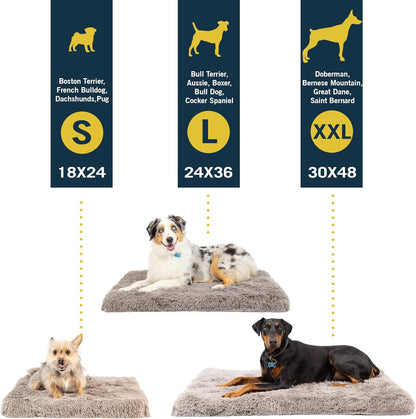 Premium Extra Plush Washable Dog Mat and Bed - Versatile XXL Crate Mat with Non-Slip Base (30" x 48")