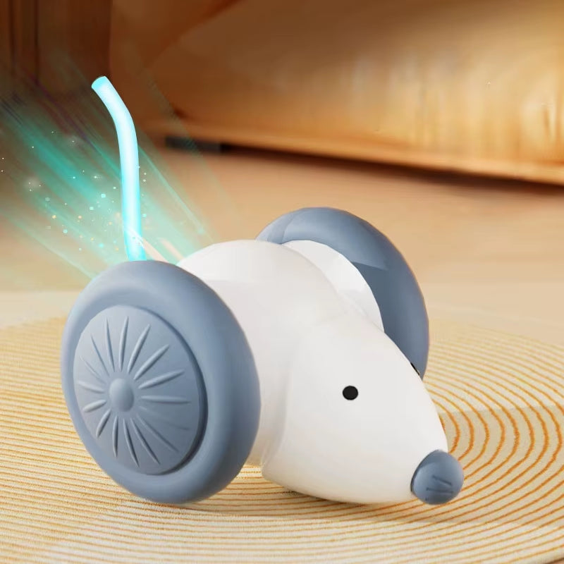 Interactive Electric Cat Toy - Silent Automatic Teaser with Advanced Obstacle Avoidance Technology