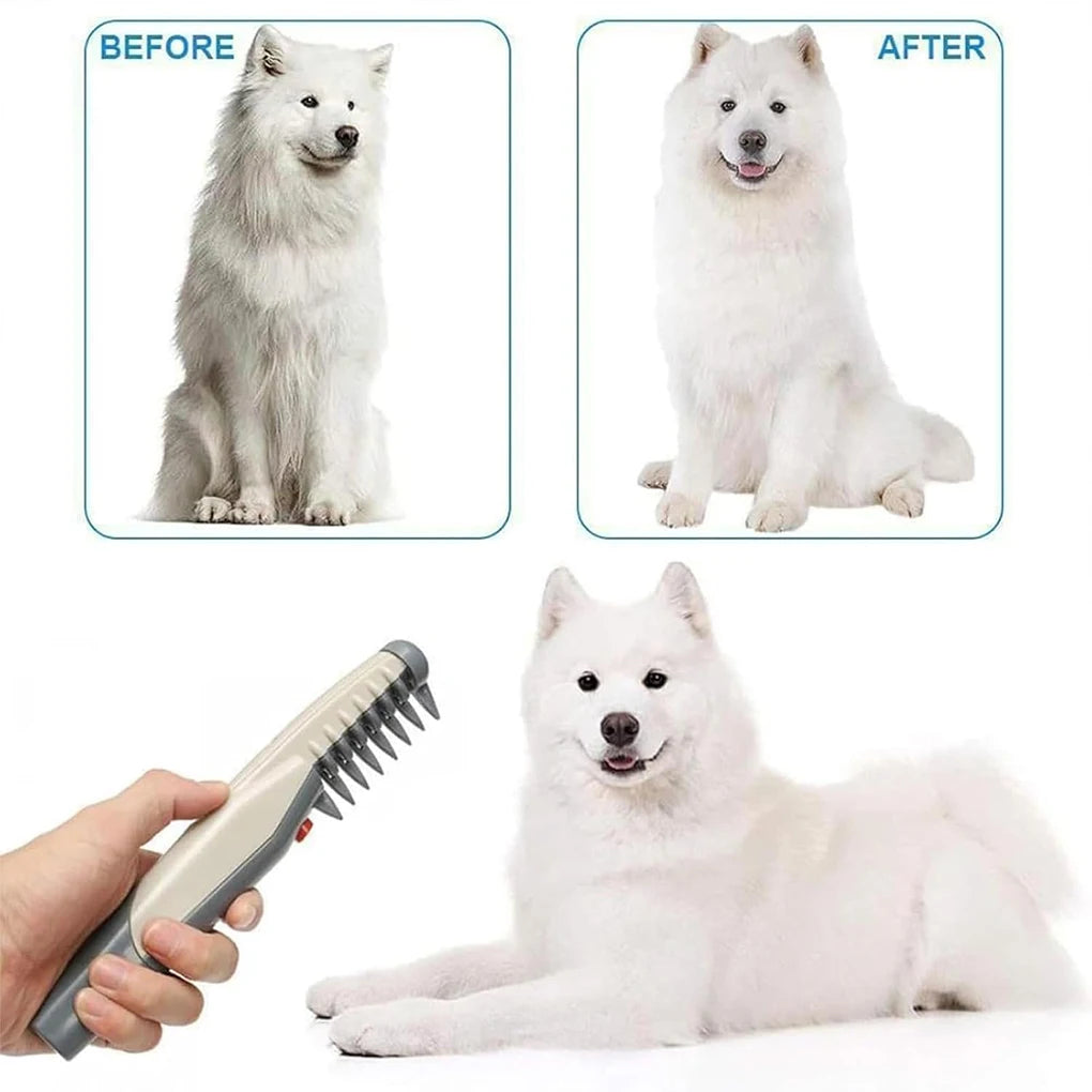 Electric Pet Grooming Comb for Dogs and Cats - Efficient Tool for Mat and Tangle Removal