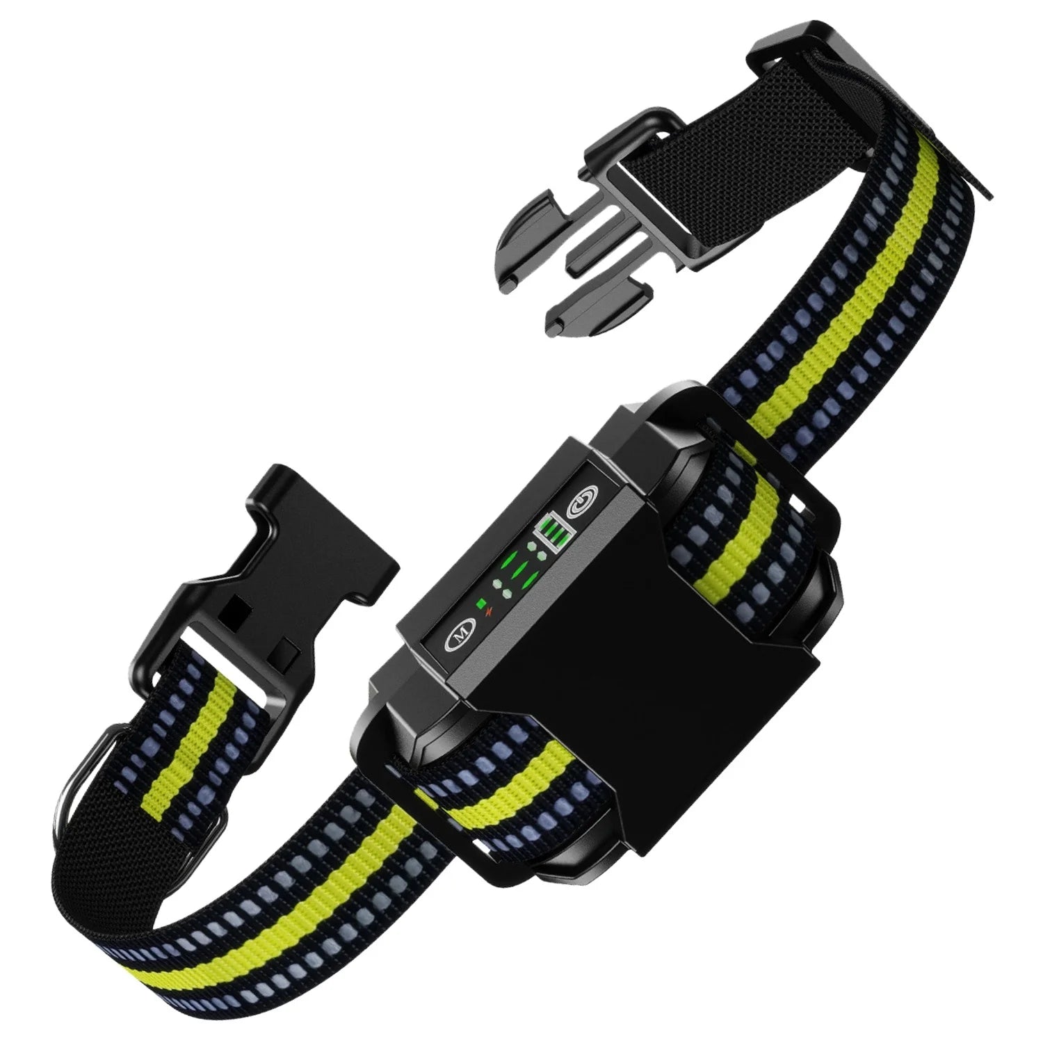Rechargeable Waterproof Dog Bark Collar with Automatic Identification and Dual Mode Stimulation (Beep, Vibration, Static) - 6 Intensity Levels