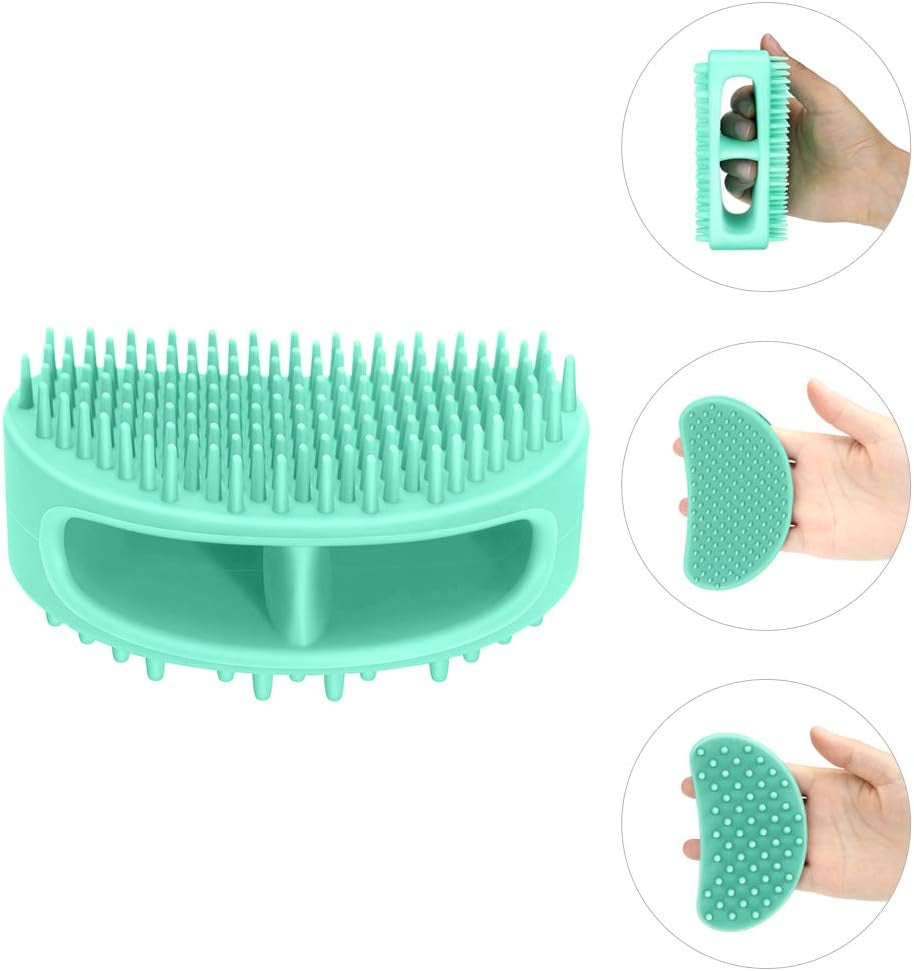 Professional Soft Silicone Pet Grooming Brush for Dogs and Cats - Versatile Bath and Massage Tool for All Coat Types, Teal