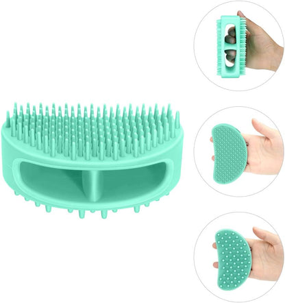 Professional Soft Silicone Pet Grooming Brush for Dogs and Cats - Versatile Bath and Massage Tool for All Coat Types, Teal