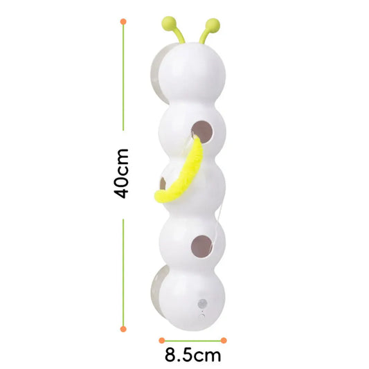 Rechargeable Motion-Activated Interactive Caterpillar Cat Toy with Engaging Tail for Indoor Play