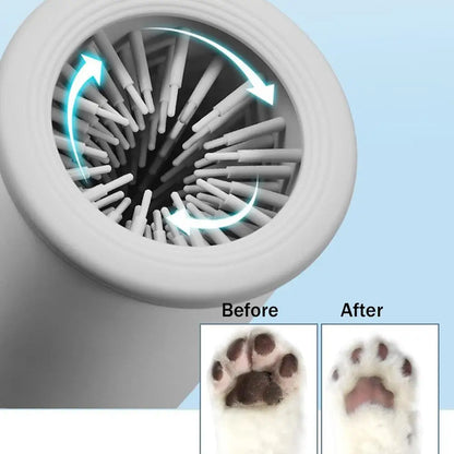 Automatic Portable Dog Paw Washer and Massager - USB Rechargeable Cleaning Device for Small to Medium Pets