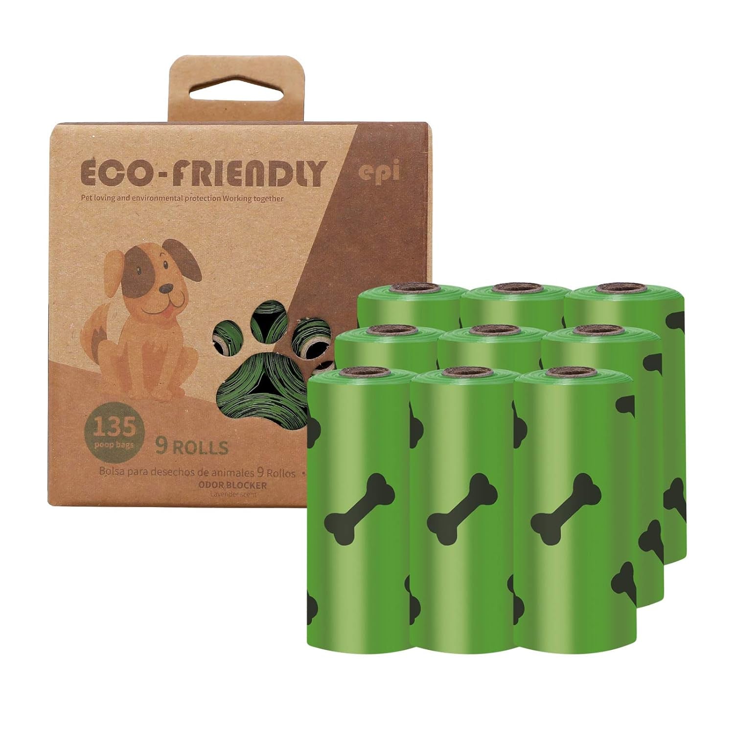 Premium Lavender Scented Dog Waste Bags - Leak-Proof and Safe Disposal Solution (135 Count)