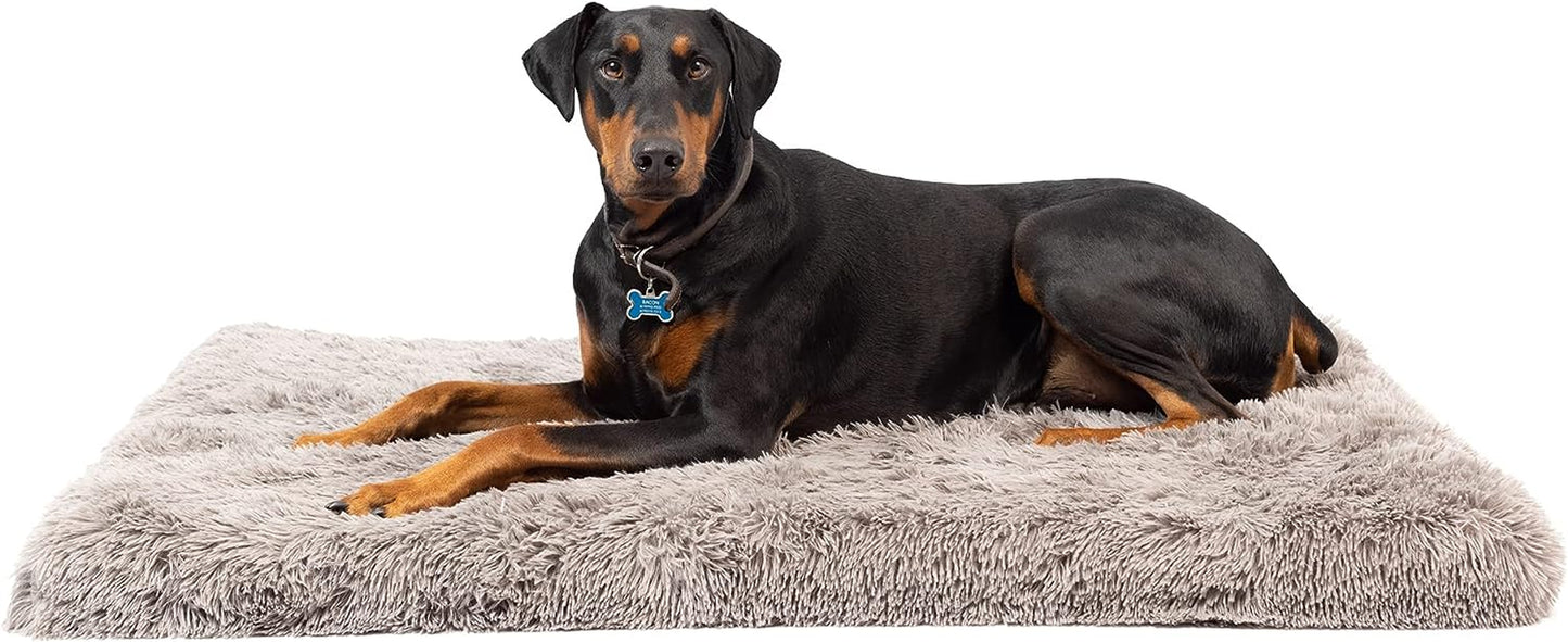 Premium Extra Plush Washable Dog Mat and Bed - Versatile XXL Crate Mat with Non-Slip Base (30" x 48")