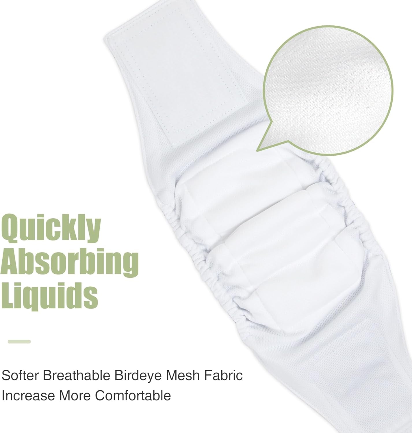 Washable Male Dog Belly Wraps - Pack of 3 (Small: 11"-14" Waist)