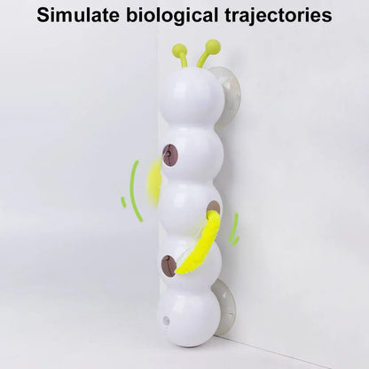 Rechargeable Motion-Activated Interactive Caterpillar Cat Toy with Engaging Tail for Indoor Play