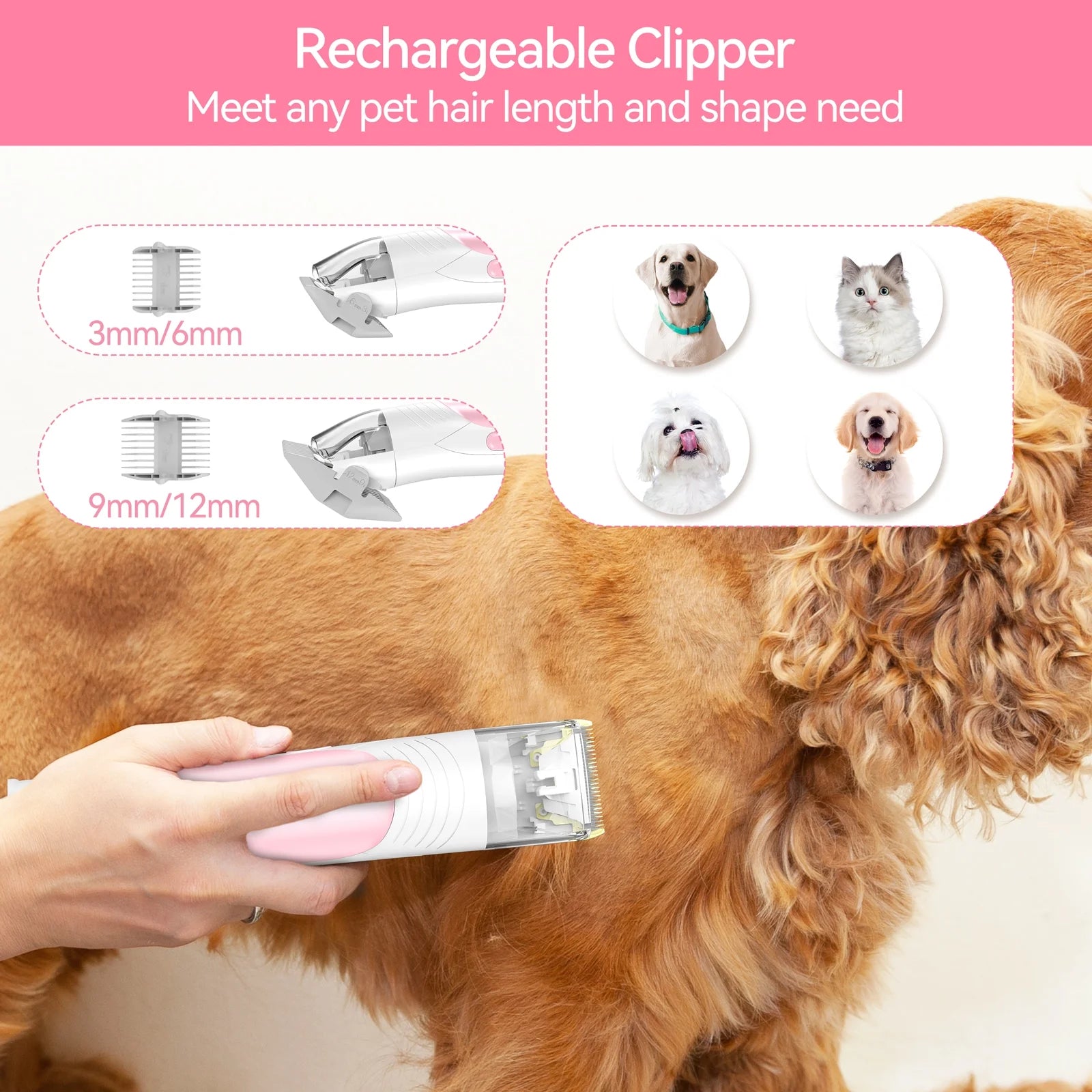 INSE Professional Pet Grooming Vacuum Kit, 4.5L Large Capacity with 5-In-1 Ultra-Low Noise Technology for Dogs and Cats