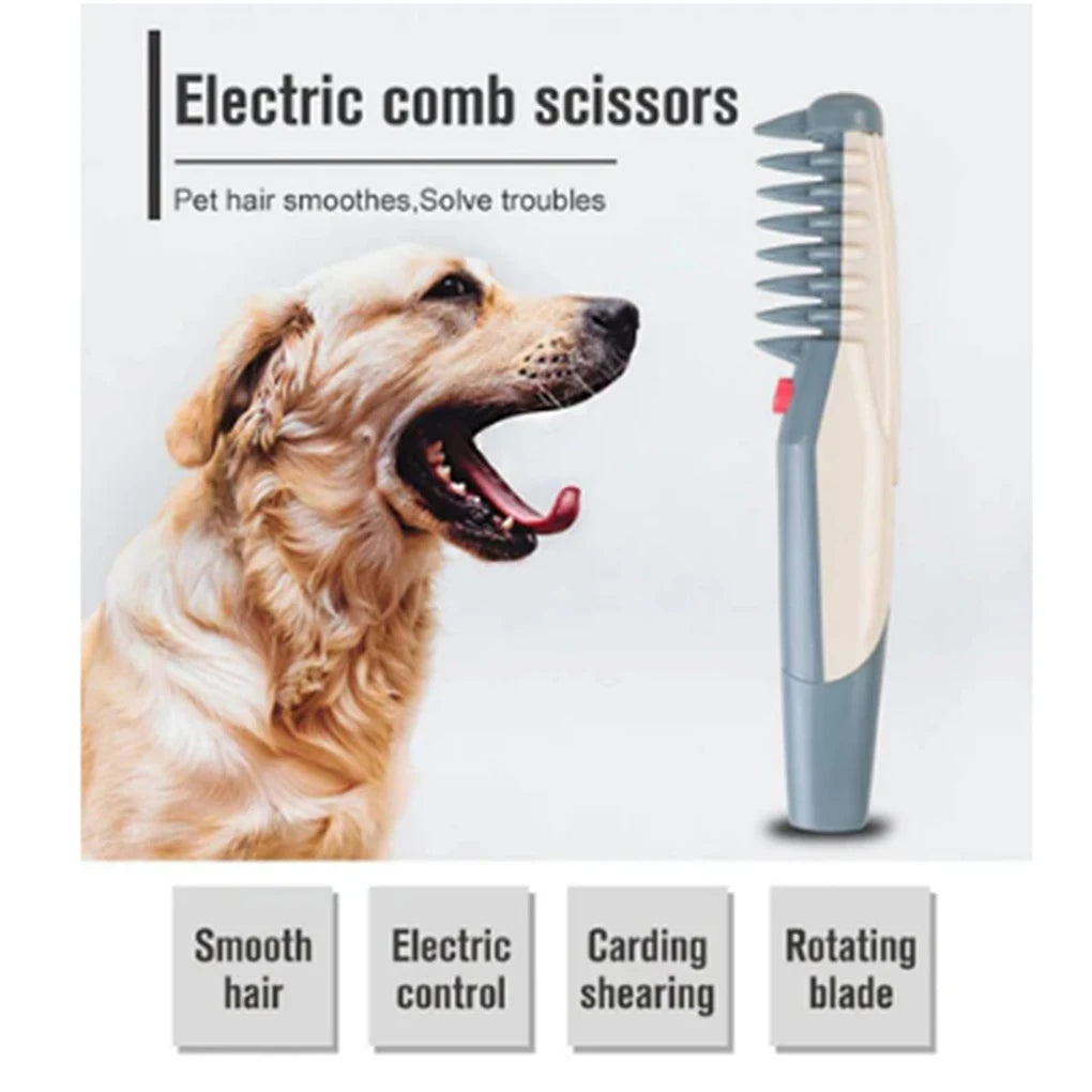 Electric Pet Grooming Comb for Dogs and Cats - Efficient Tool for Mat and Tangle Removal
