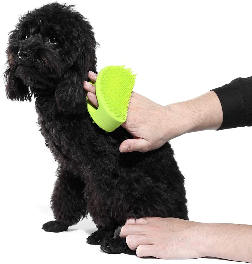 Professional Soft Silicone Pet Grooming Brush for Dogs and Cats - Versatile Bath and Massage Tool for All Coat Types, Teal