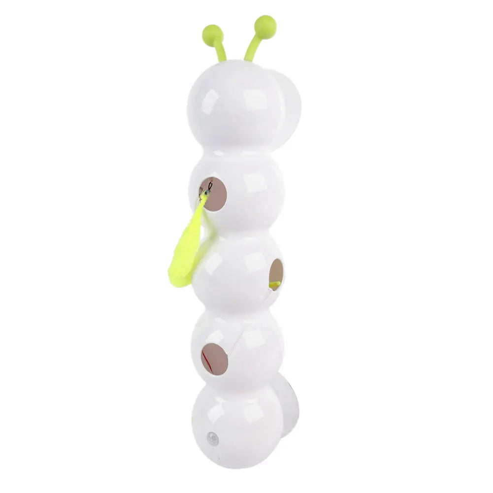 Rechargeable Motion-Activated Interactive Caterpillar Cat Toy with Engaging Tail for Indoor Play